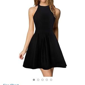 Halter backless cocktail dress